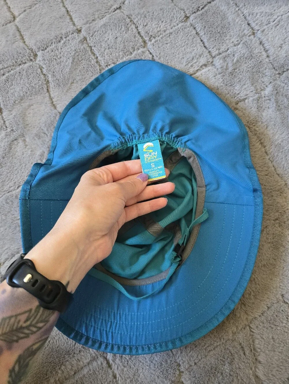 Sunday Afternoons Teal Blue Sun Hat with Wide Brim, Covers Back Of Neck